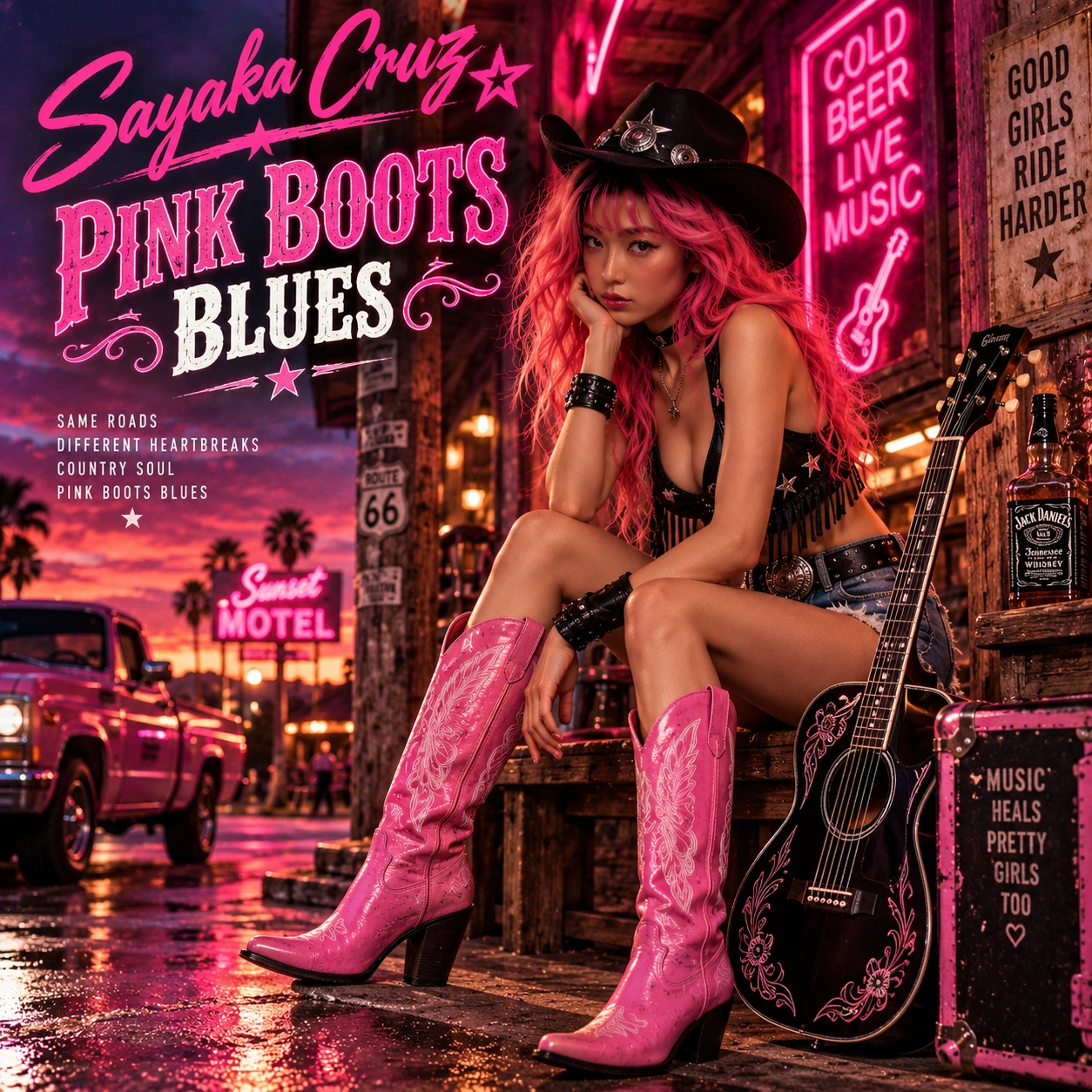 Pink Boots Blues by Sayaka Cruz